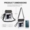 Clear Crossbody Purse Bag Stadium Approved Clear Tote Bag for Work Concert Sports(Clear Black)